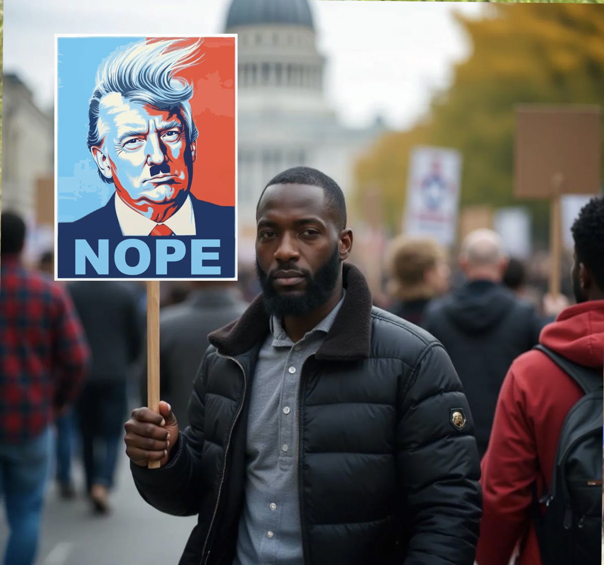 Anti Trump Resistance Nope To Fascism Protest Sign