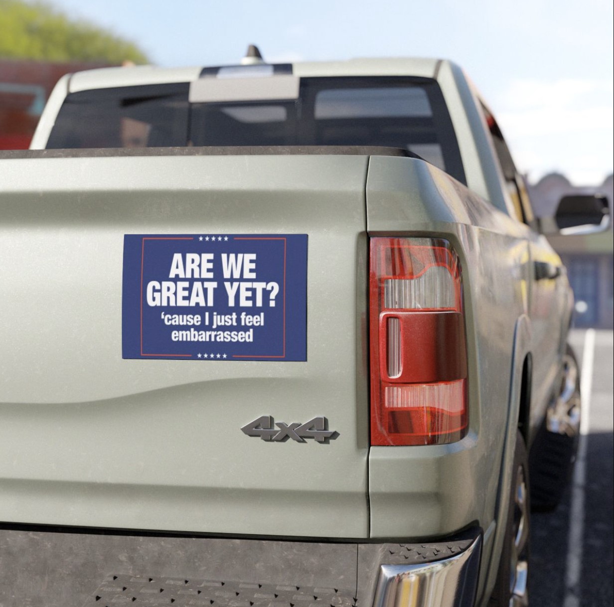 Are We Great Yet Cause I Just Feel Embarrassed Anti-Trump Car Magnet