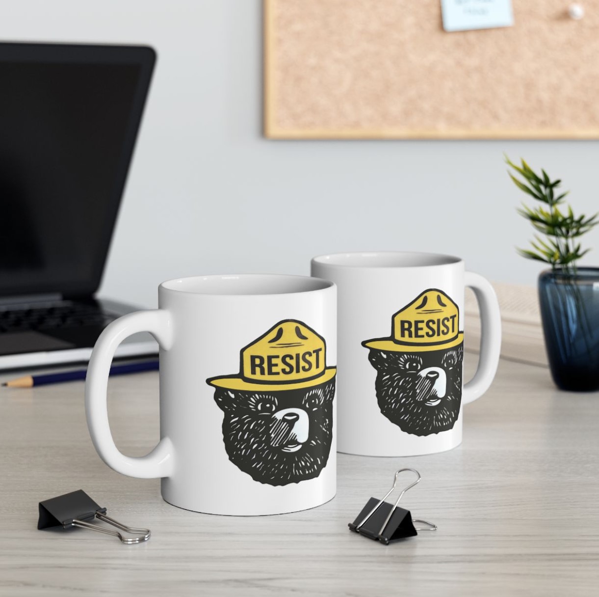 Bear Resist Resistance Anti Trump Mug