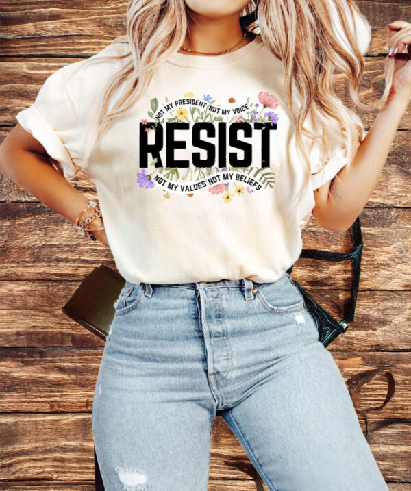 Floral Resist Anti Trump Shirt