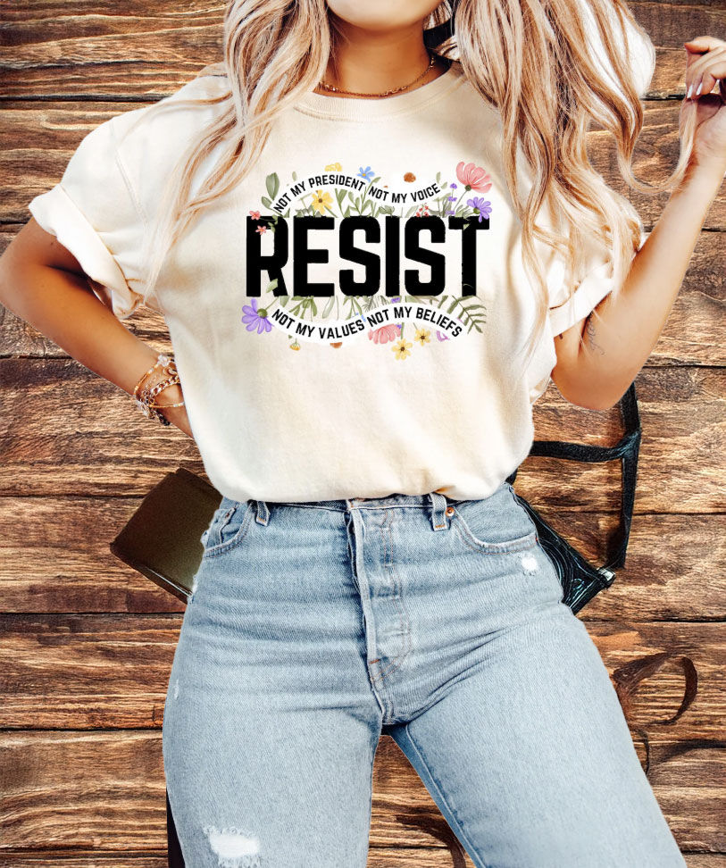Floral Resist Anti Trump Shirt