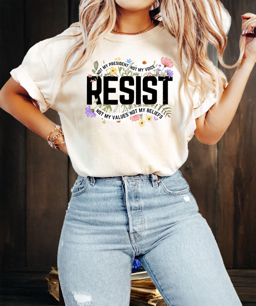 Floral Resist Anti Trump Shirt
