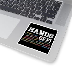 Hands Off Anti Trump Stickers