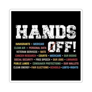 Hands Off Anti Trump Stickers