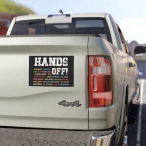 Hands Off Car Magnet