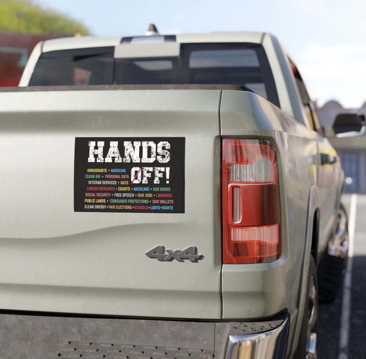 Hands Off Car Magnet