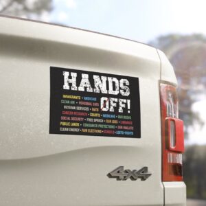 Hands Off Car Magnet