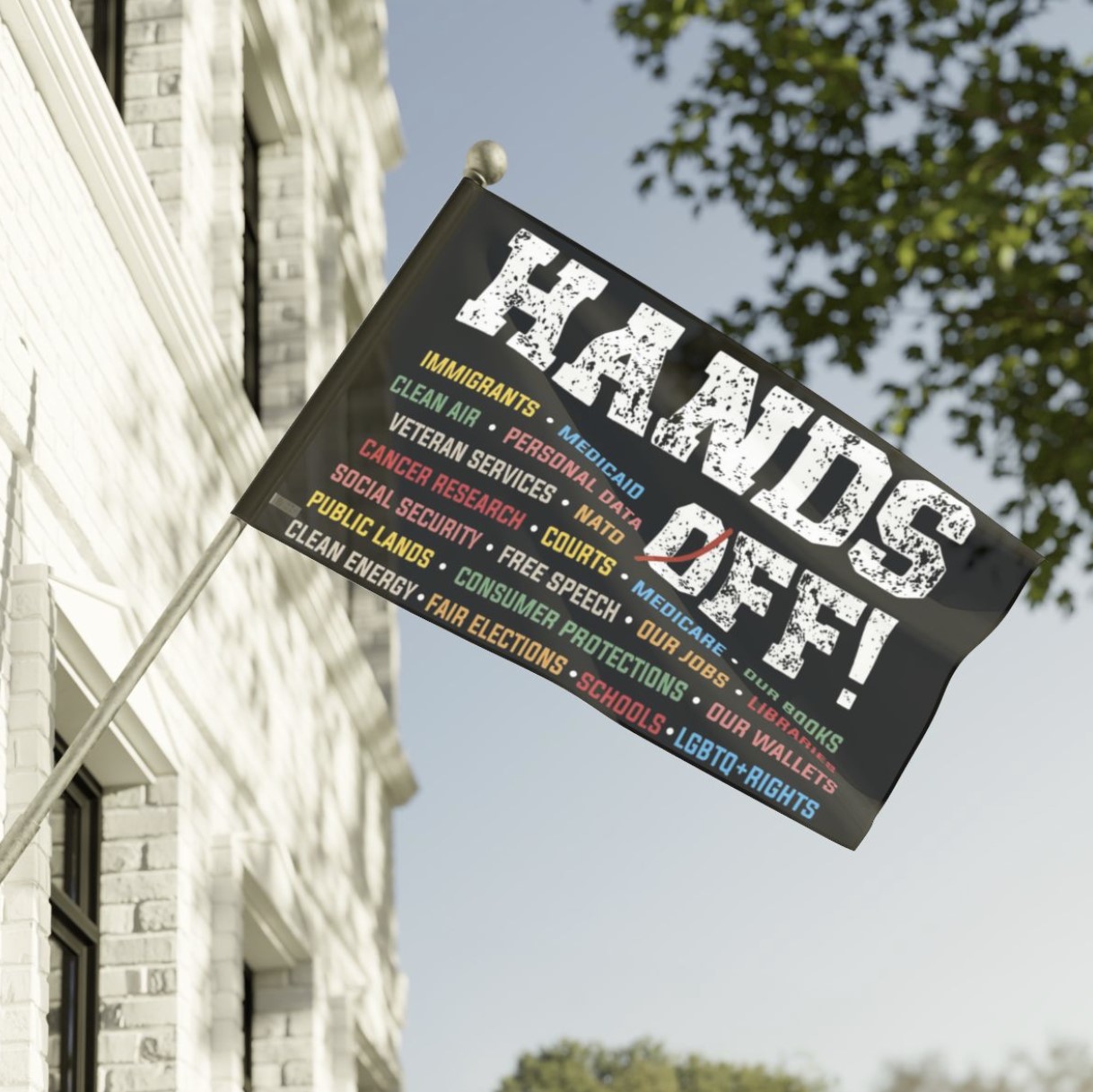 Hands Off Flag Anti Trump