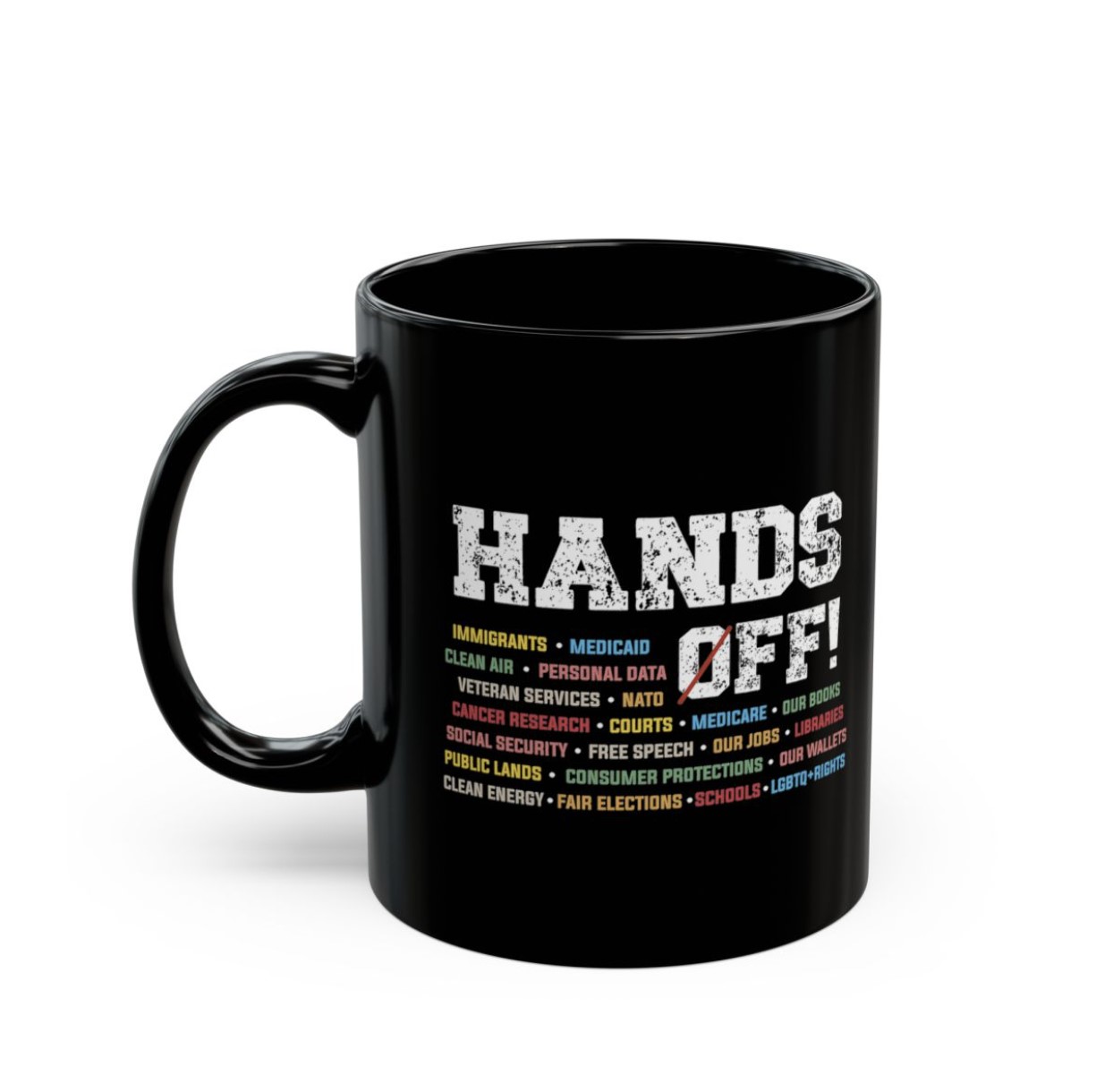 Hands Off Mug Anti Trump