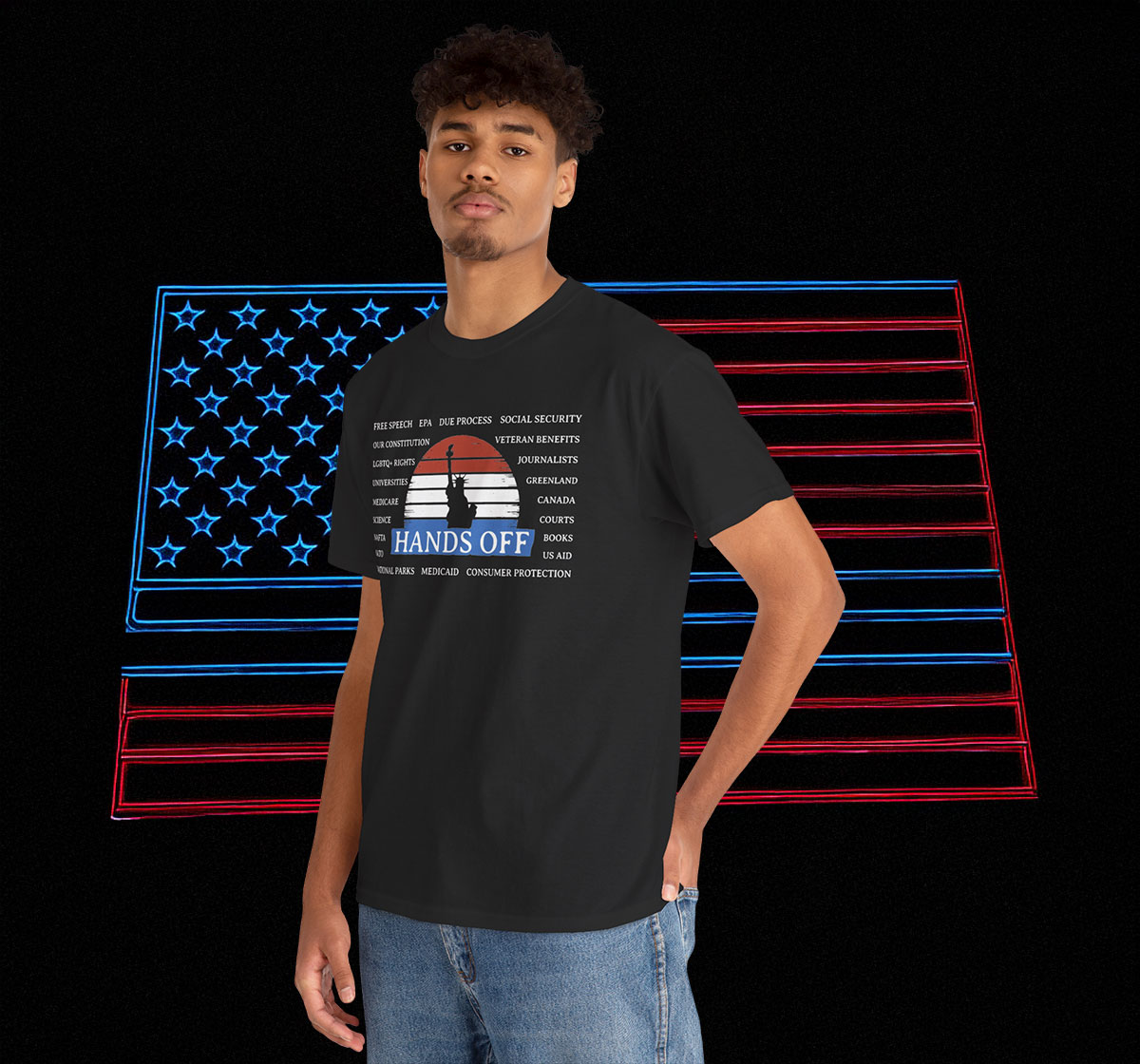 Hands Off Protest Poster Anti Trump Shirt