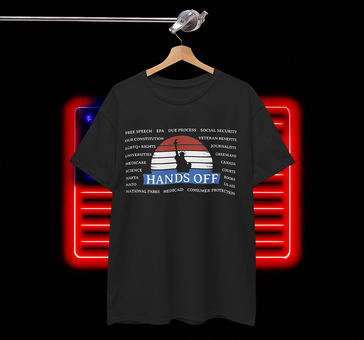 Hands Off Protest Poster Anti Trump Shirt