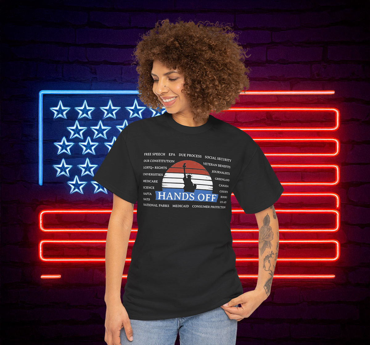 Hands Off Protest Poster Anti Trump Shirt