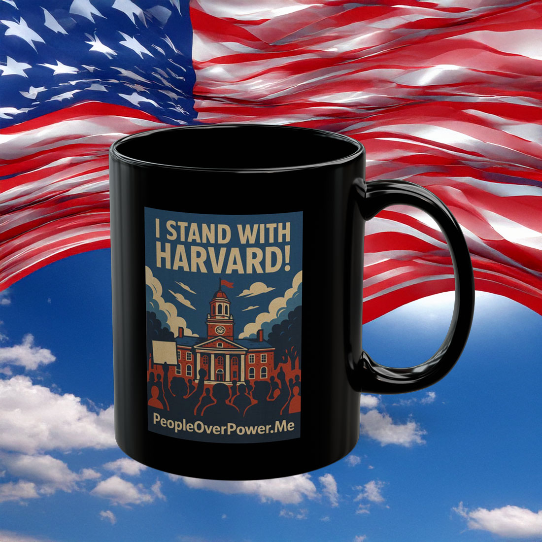 I Stand With Harvard Protest Rights Mug