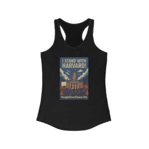 I Stand With Harvard Protest Rights Racerback Tank