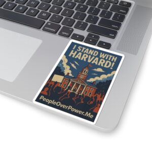 I Stand With Harvard Protest Rights Stickers