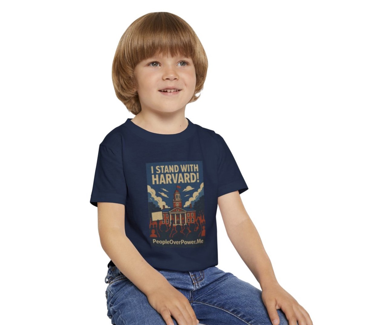 I Stand With Harvard Protest Rights T-Shirt Kid