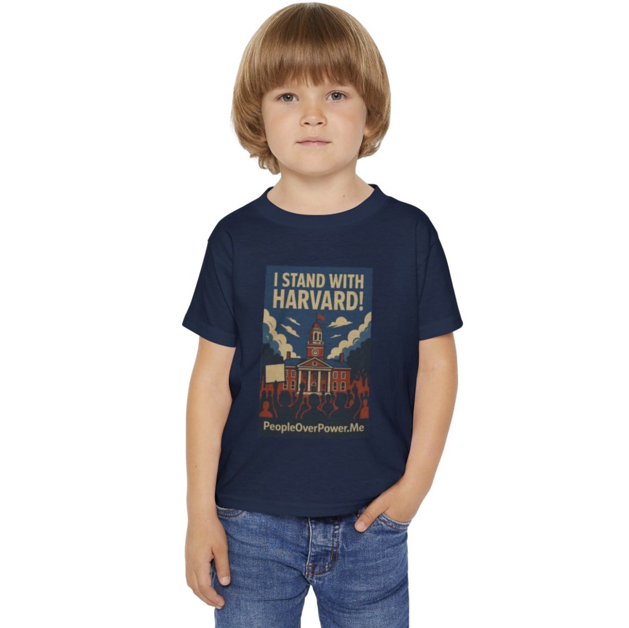 I Stand With Harvard Protest Rights T-Shirt Kid