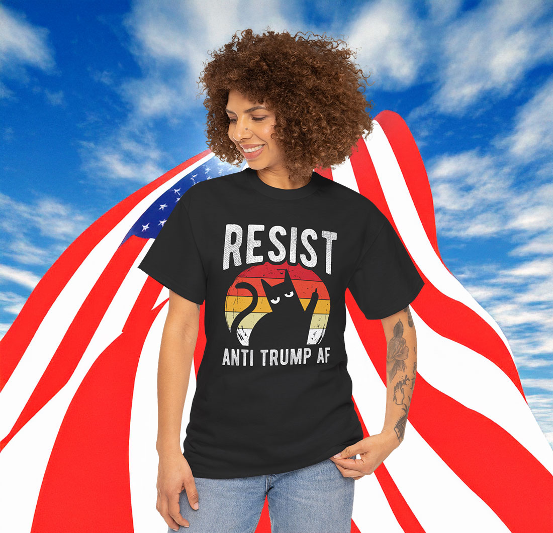 RESIST Anti Trump AF Anti Trump Cat Shirt