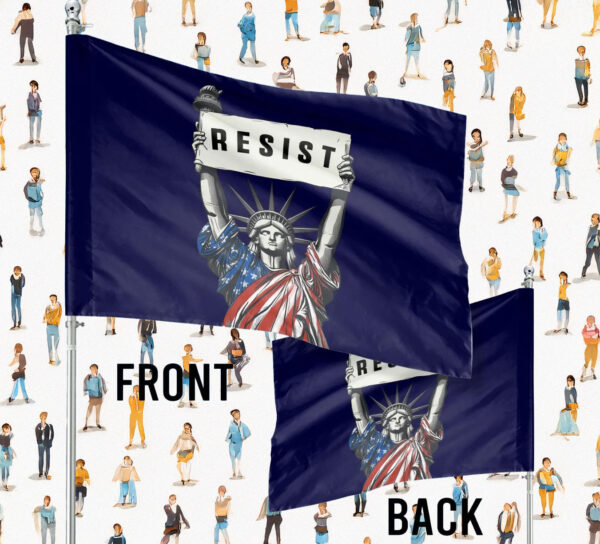 RESIST Flag Anti Trump Fascist Fascism Persist Insist Repeat