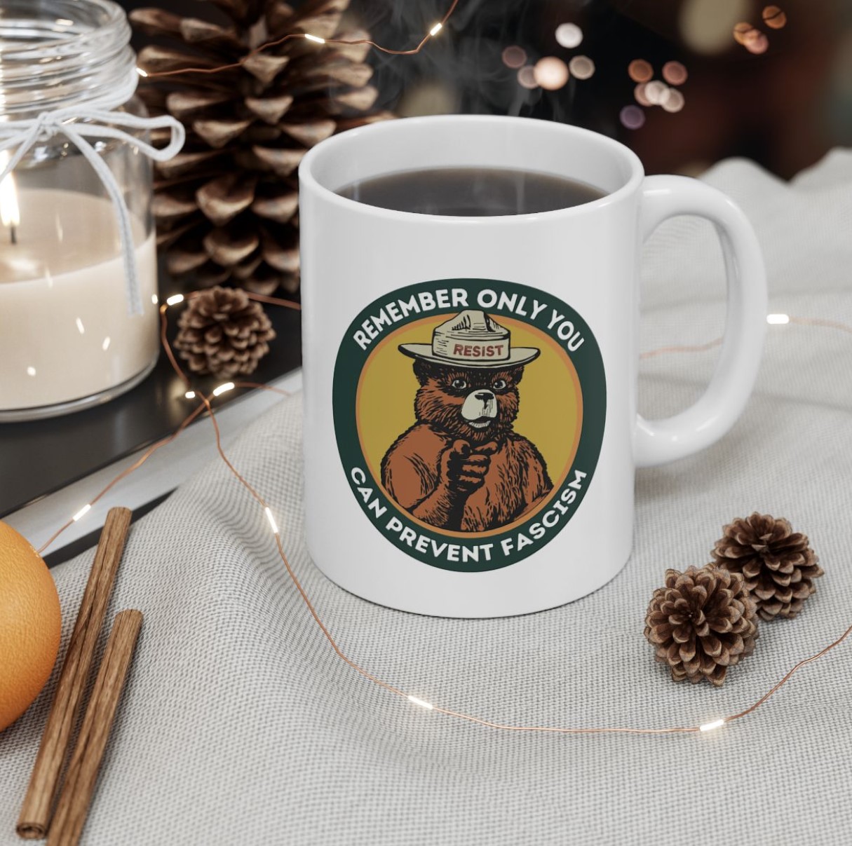 Smokey the Bear Alt National Park Anti Trump Mug