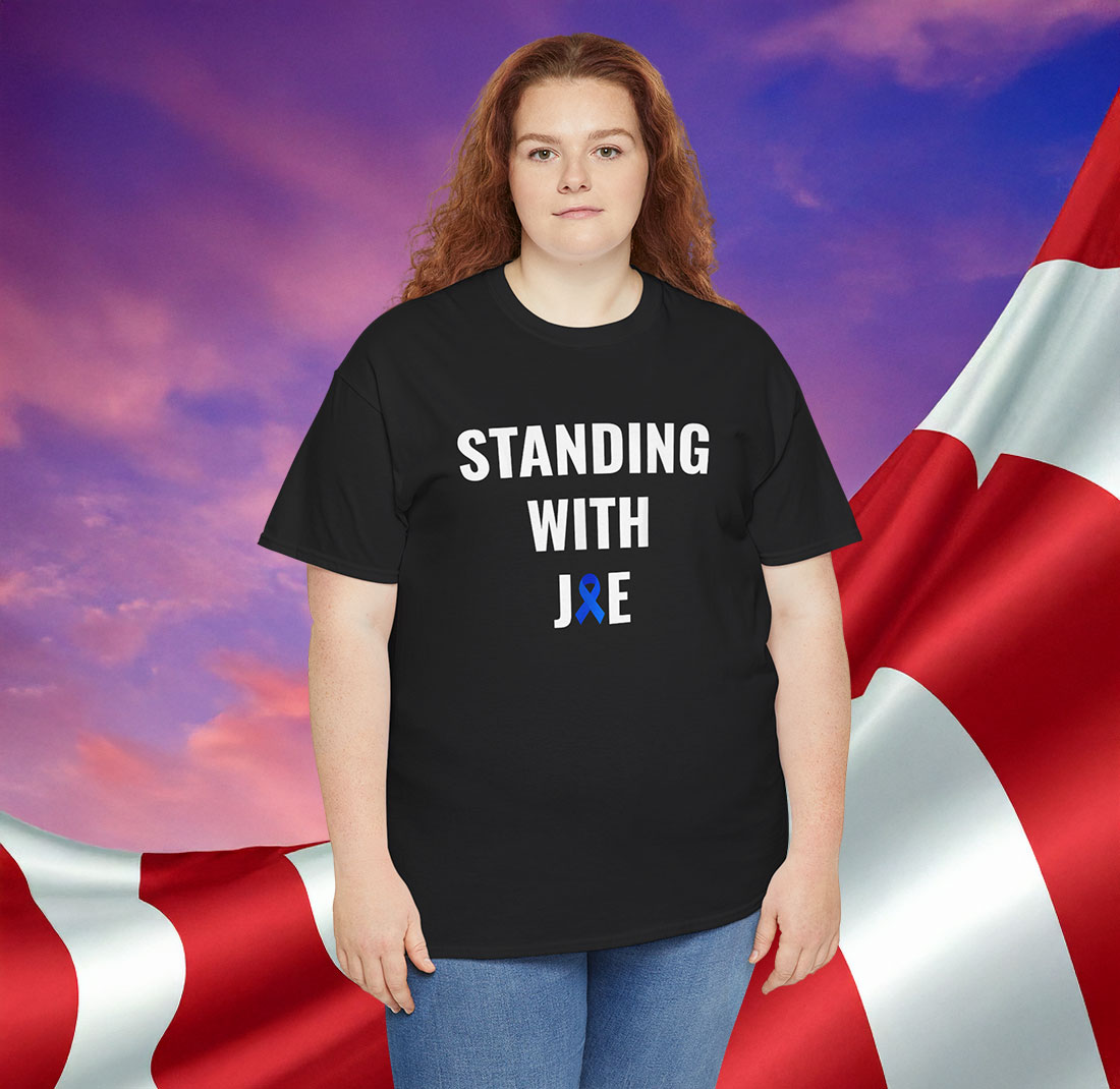 Standing With Joe Cancer Awareness Ribbon Shirt