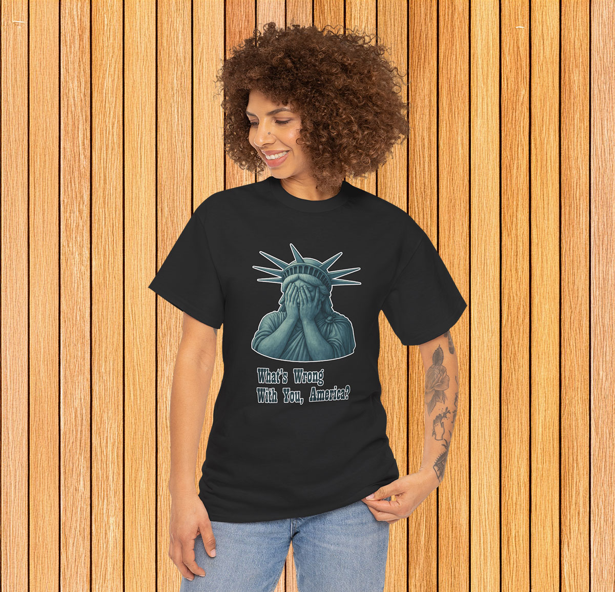Statue of Liberty What’s Wrong With You America Shirt Anti Trump