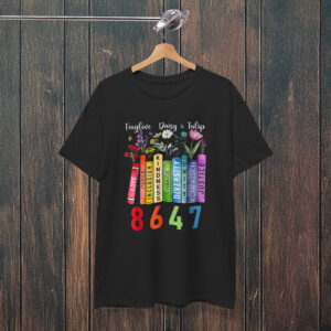 Subtle Floral Foxglove Daisy Tulip Book Lover Shirt 8647 Anti Trump