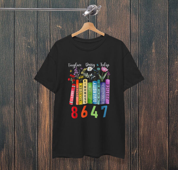 Subtle Floral Foxglove Daisy Tulip Book Lover Shirt 8647 Anti Trump