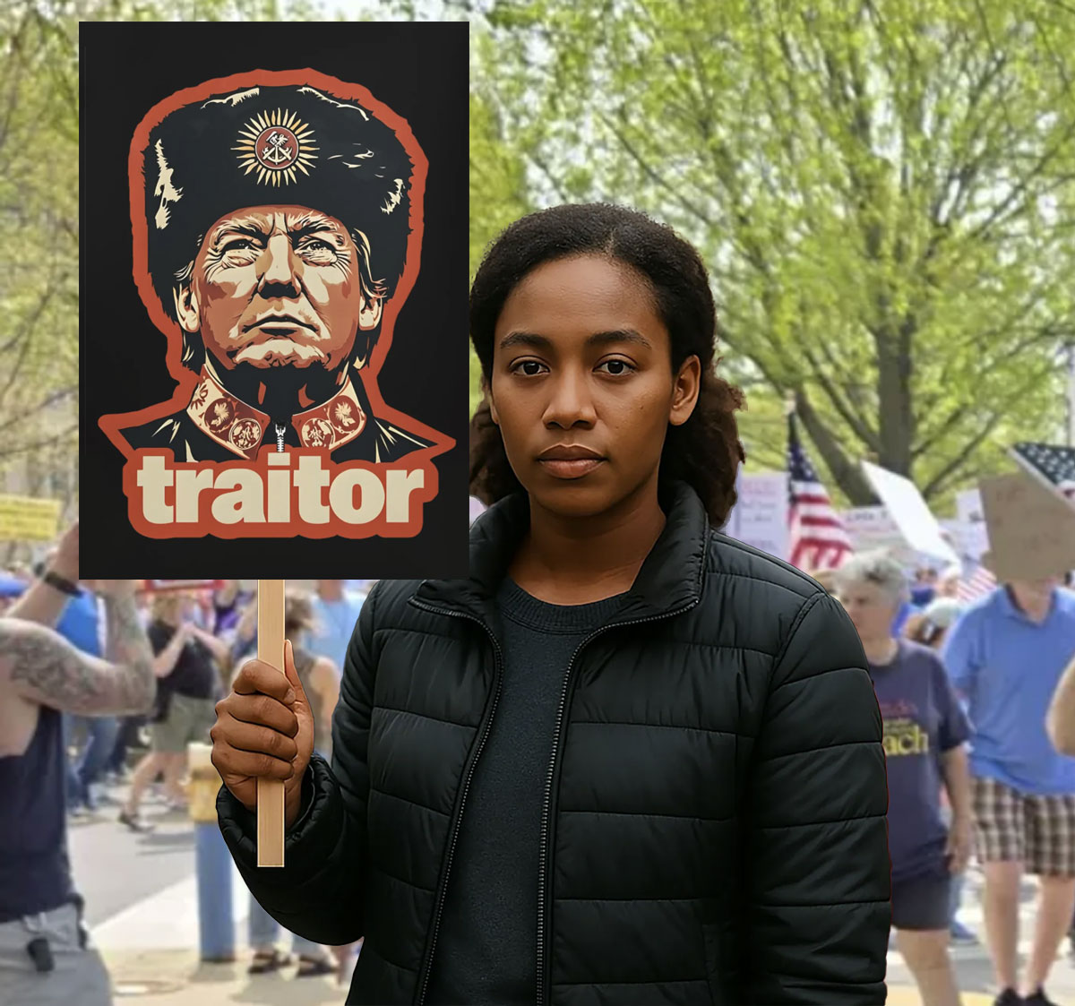 Trump Traitor Anti Trump Protest Sign