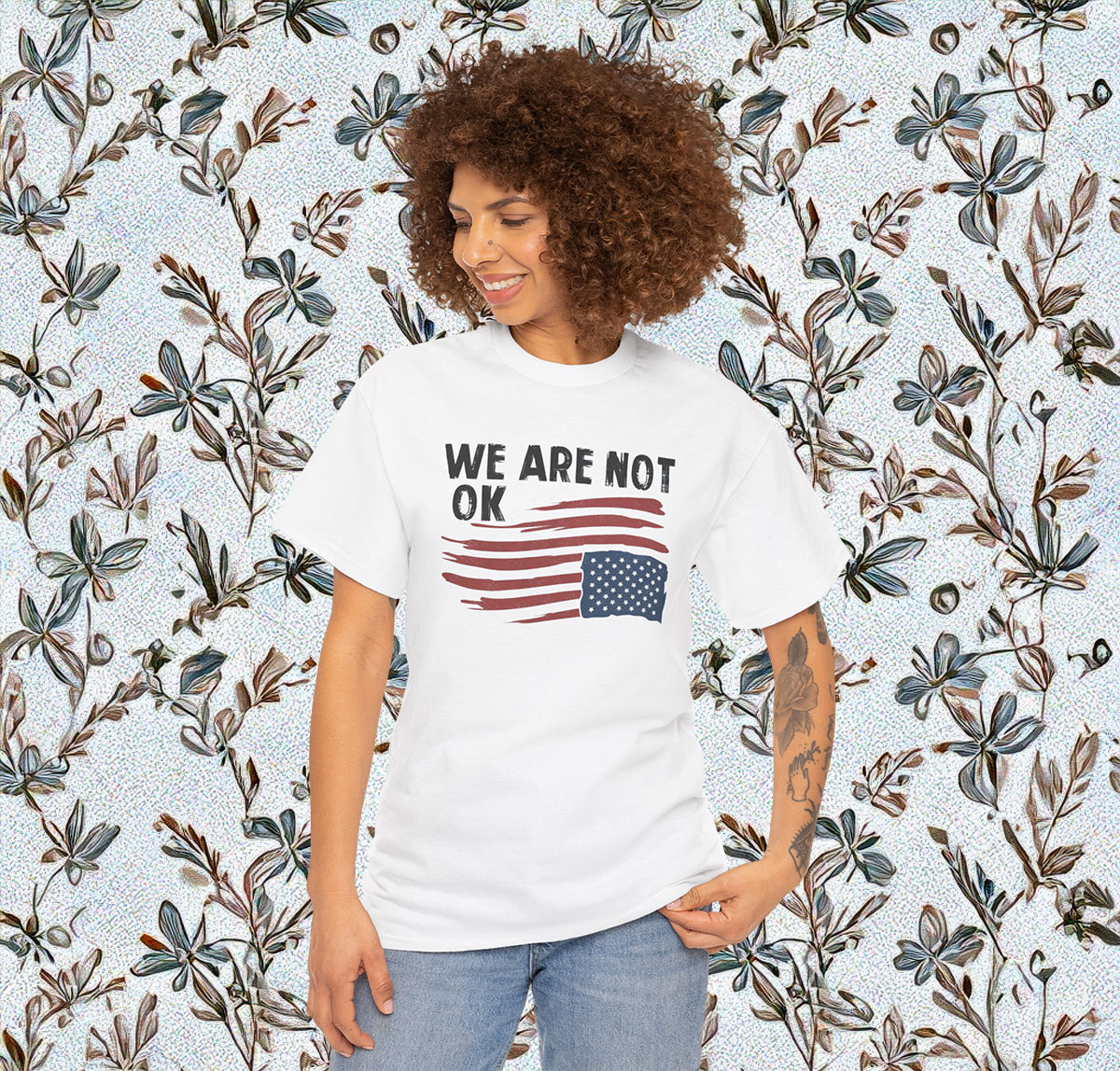 Upside down American Flag Shirt Anti Trump