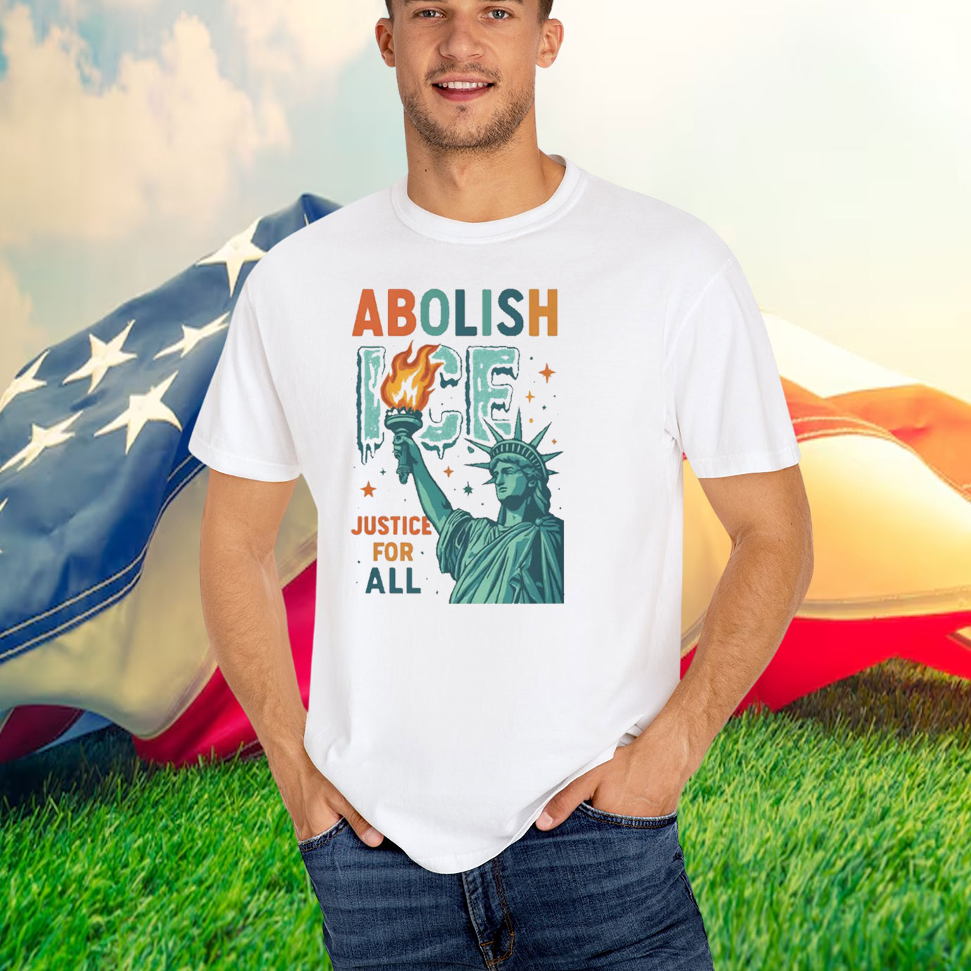 Abolish ICE Justice For All T-Shirt