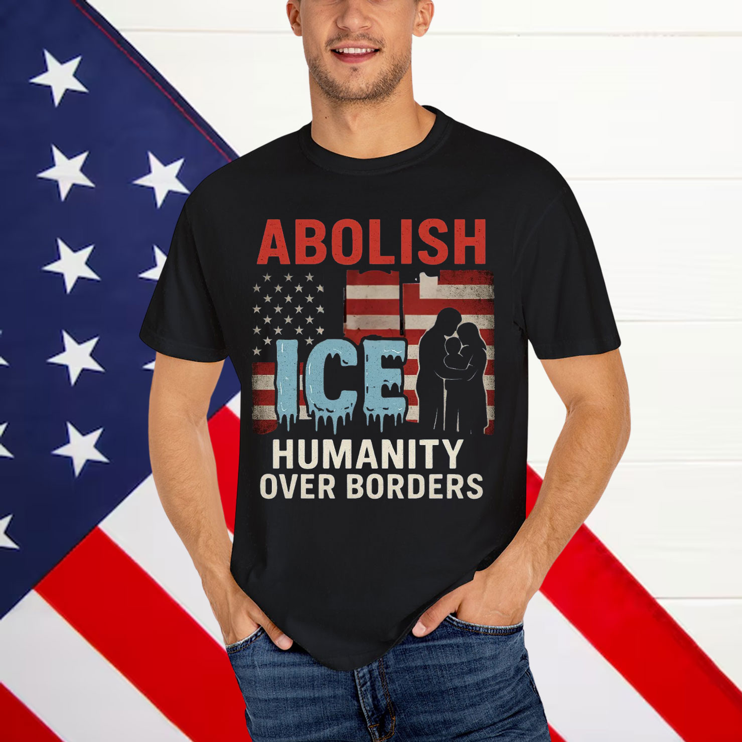 Abolish ICE No Human Is Illegal Shirt