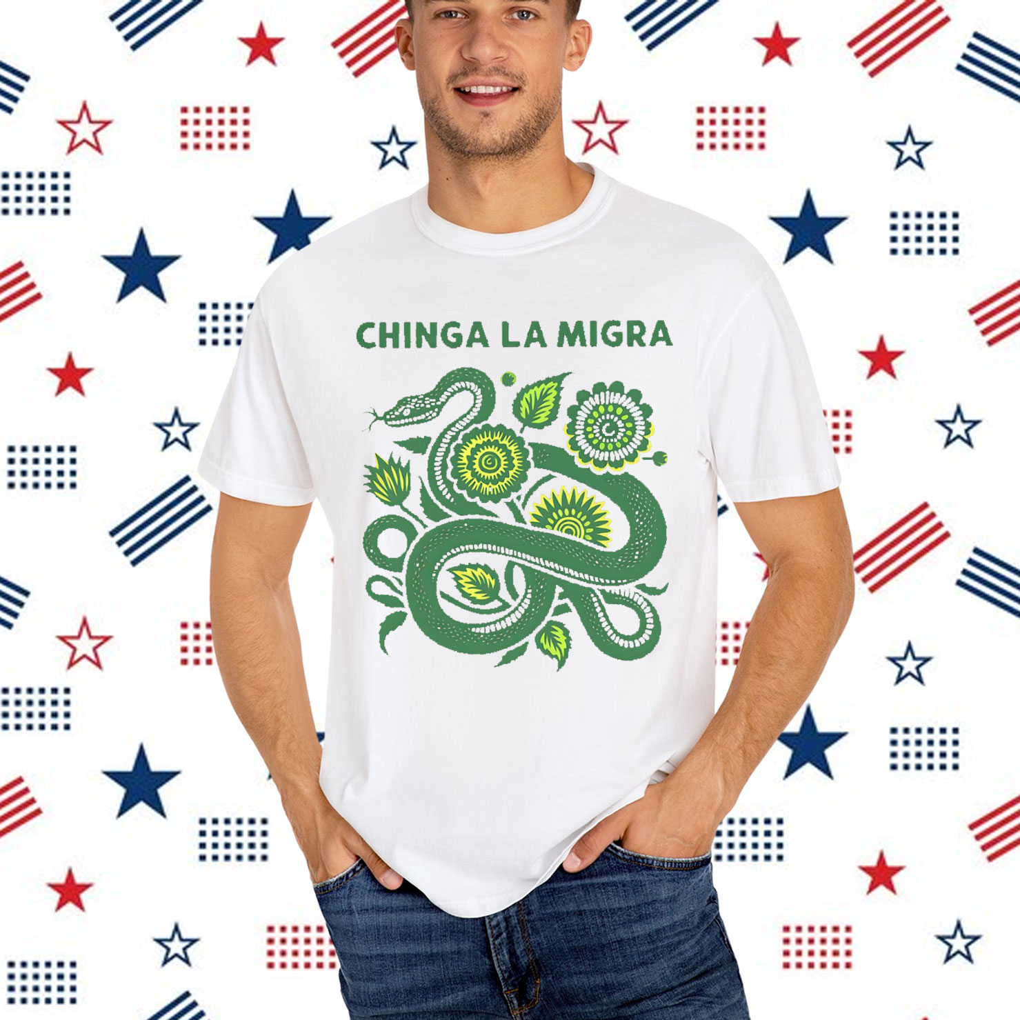 Abolish ICE Chinga La Migra Digital Design Shirt