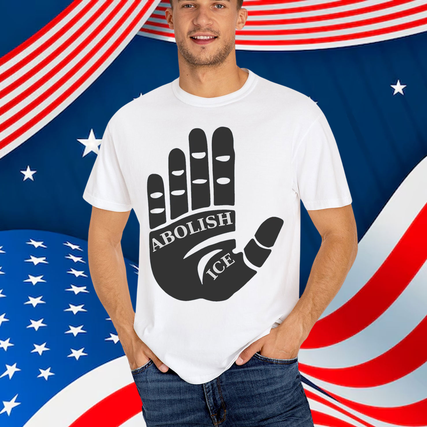 Abolish ICE Hand Protest Graphic Shirt