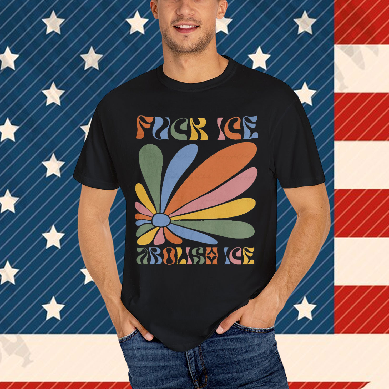 Abolish Ice Retro Floral Shirt
