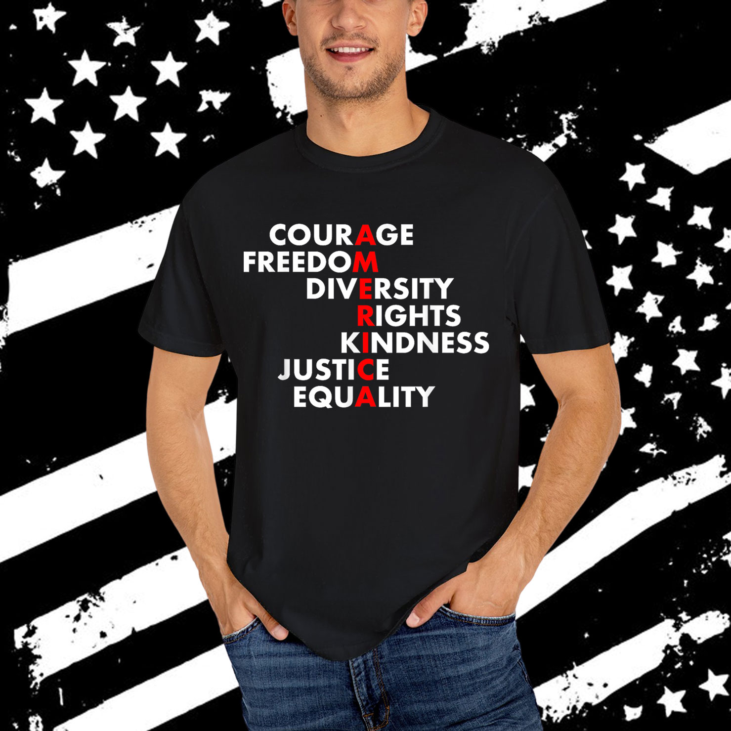 Adults Black Anti Trump Resist Political T-Shirt