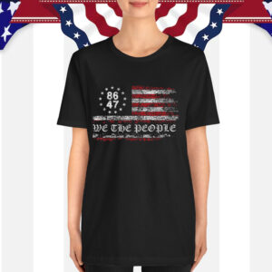 Anti Trump 8647 86 47 US Flag We The People T-Shirt