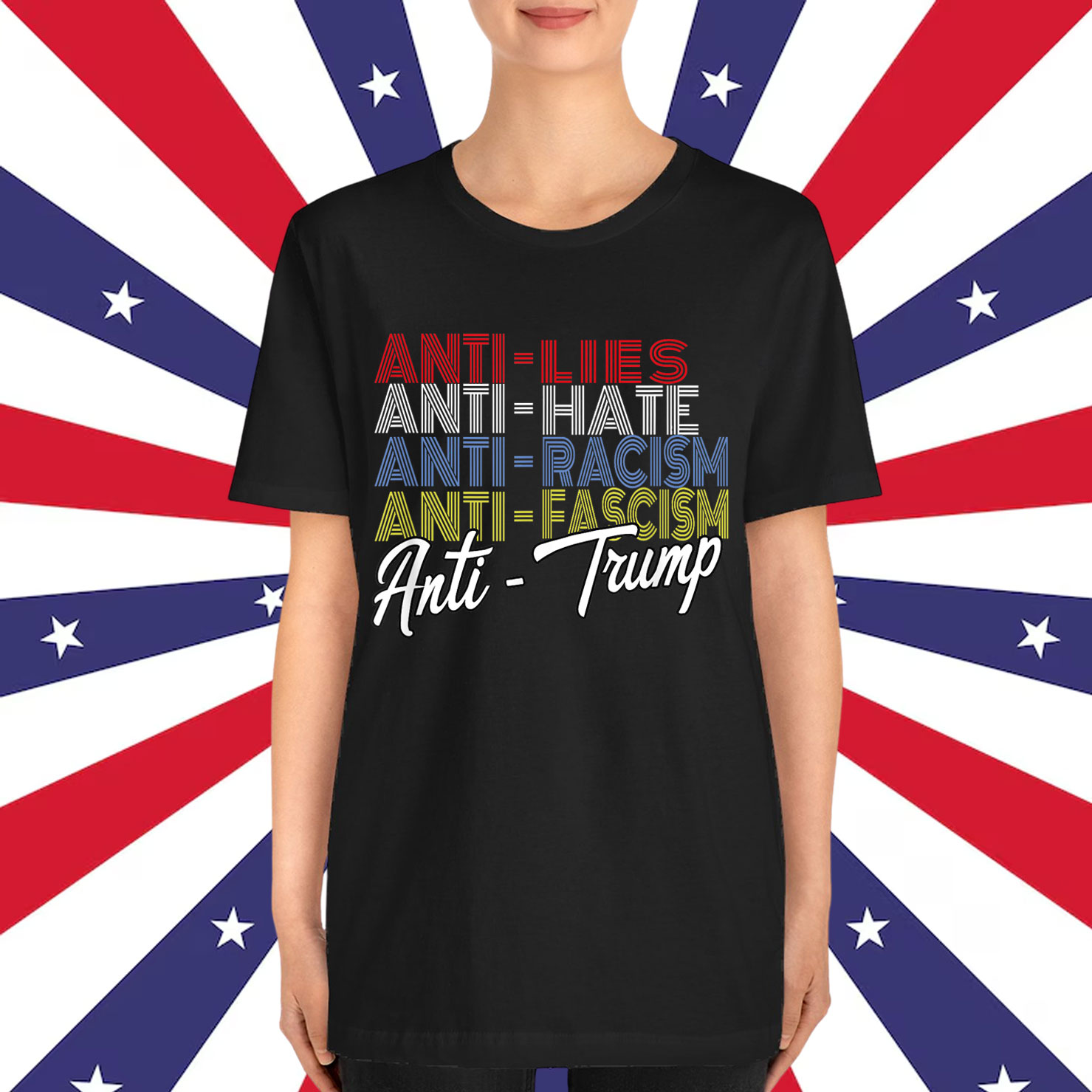 Anti Trump Hate Lies and Fascism Resist Vote Nov T-Shirt