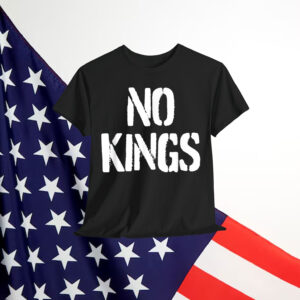 Black Modern King Letter Print T-Shirt