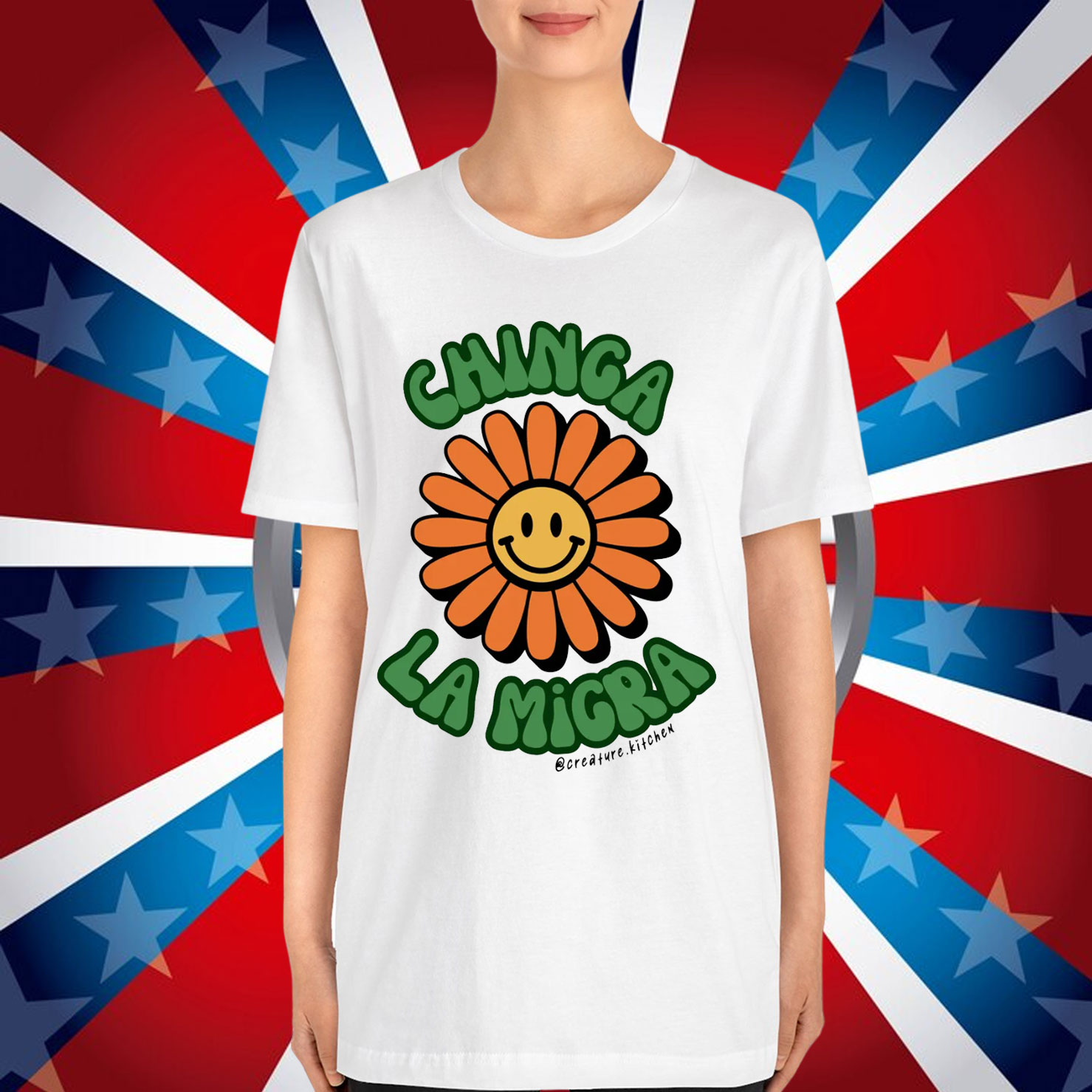 Chinga La Migra Die Cut Sticker Shirt