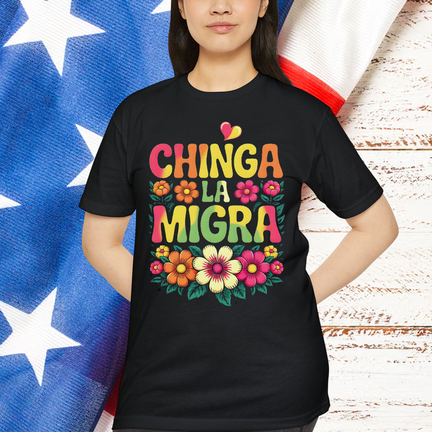 Chinga La Migra Digital Design Shirt