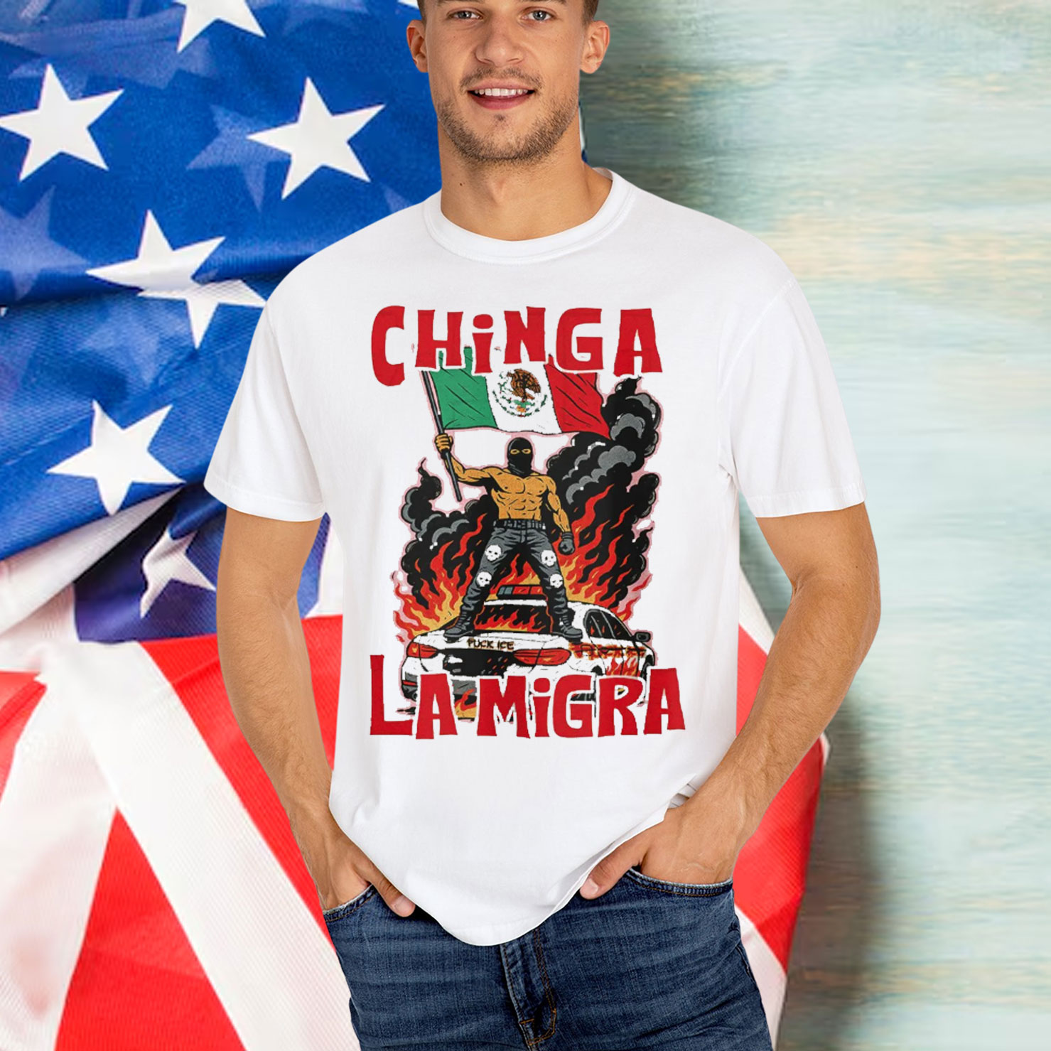 Chinga La Migra Abolish Ice Protest Shirt
