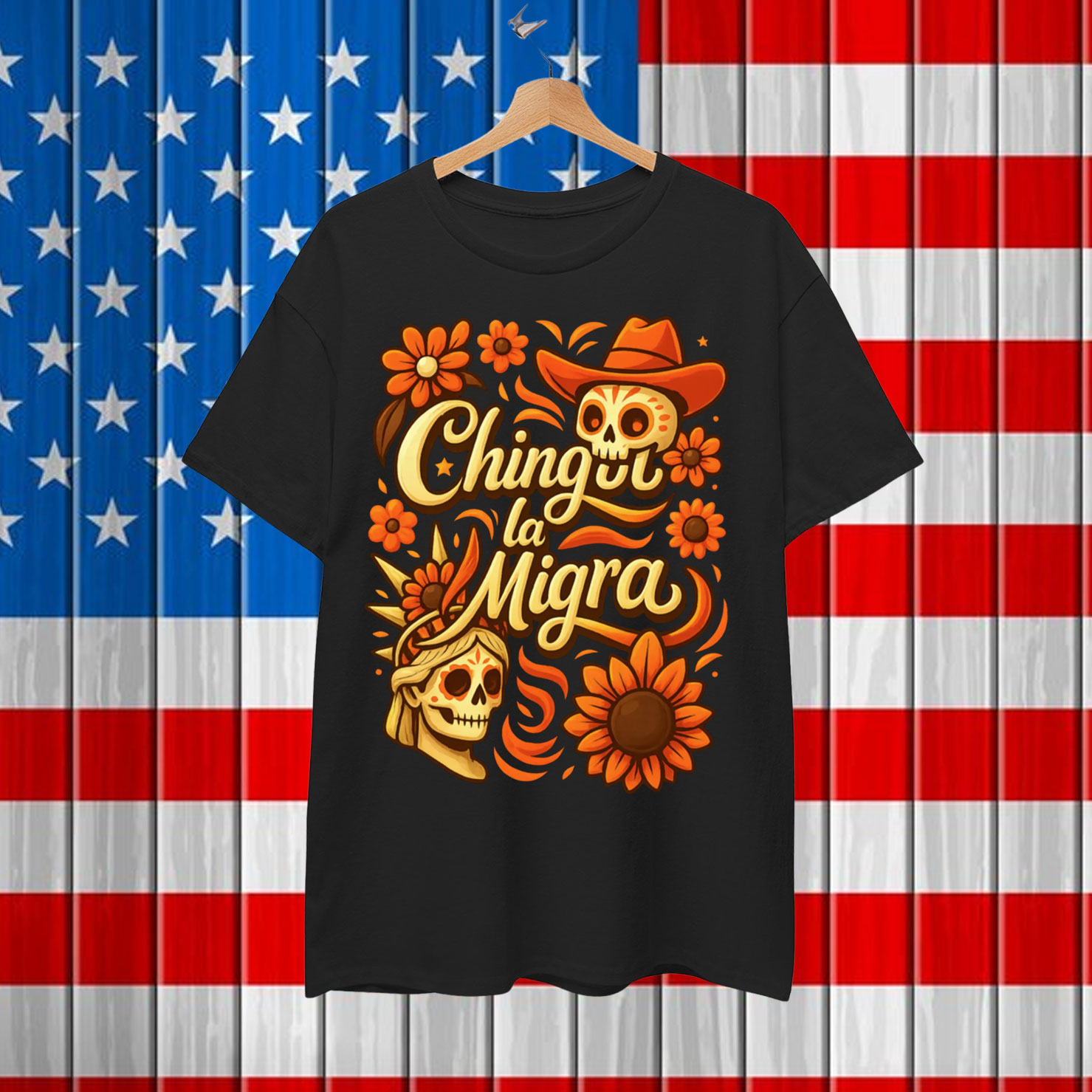 Chinga La Migra Liberal Protest Design Mexican Pride Shirt