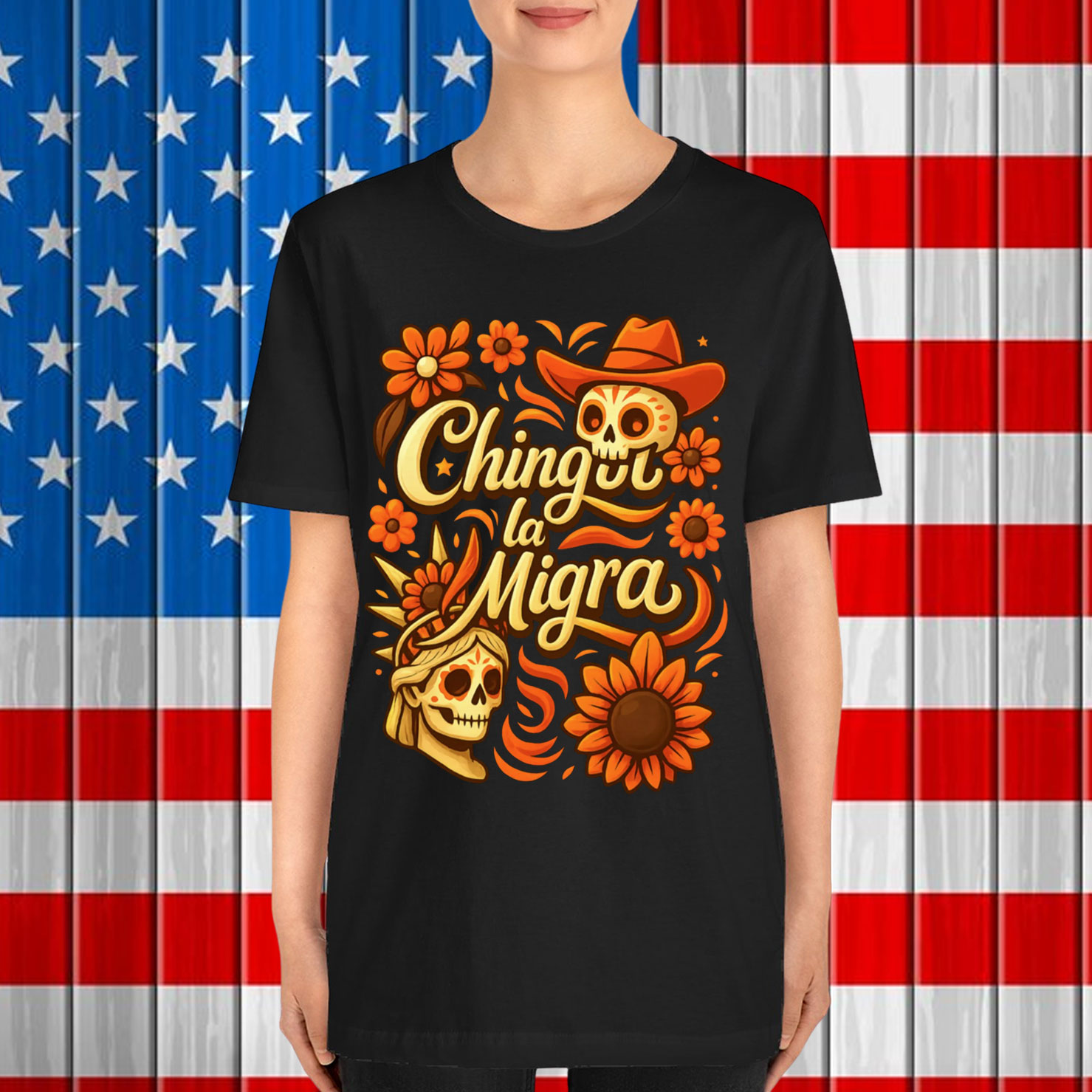Chinga La Migra Liberal Protest Design Mexican Pride Shirt