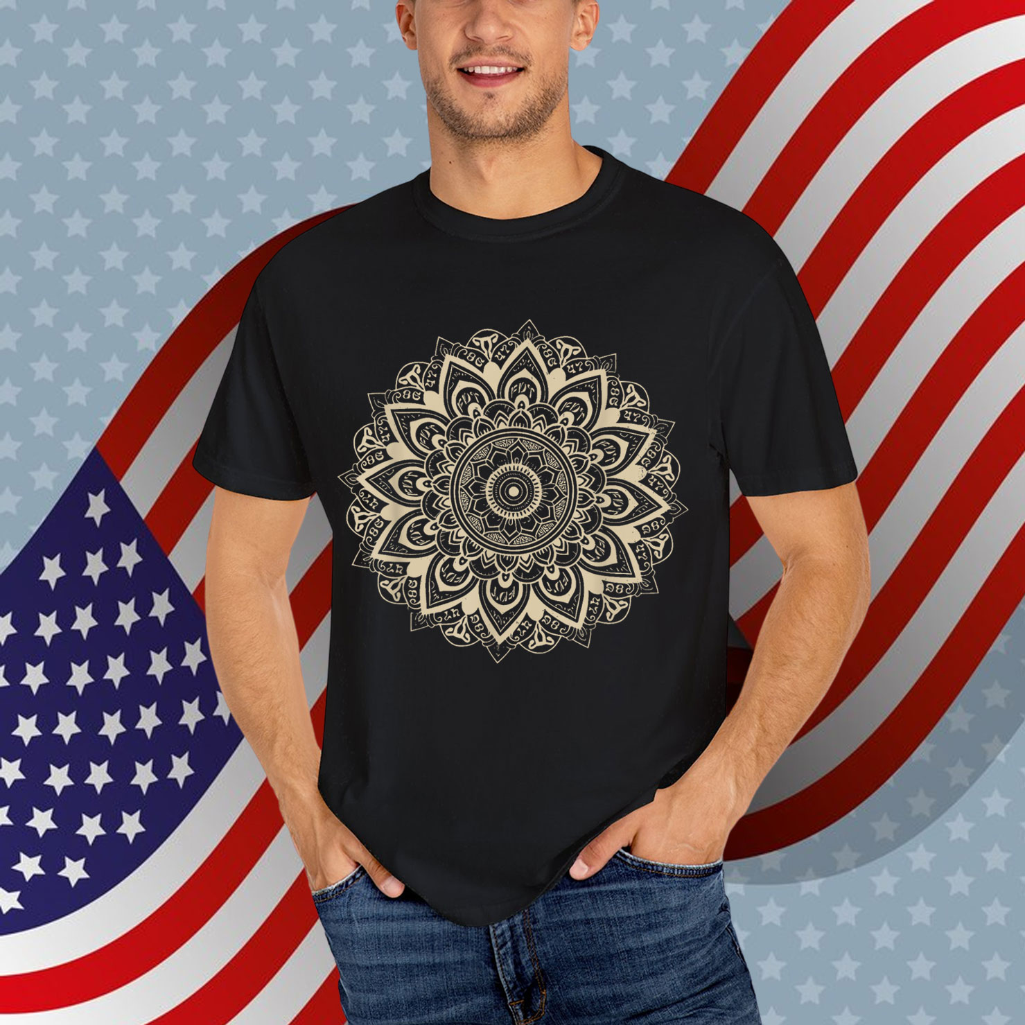 Classic Mandala Style 86 47 Subtle Anti Trump T-Shirt