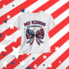 Coquette Bow No Kings In America Patriotic T-Shirt
