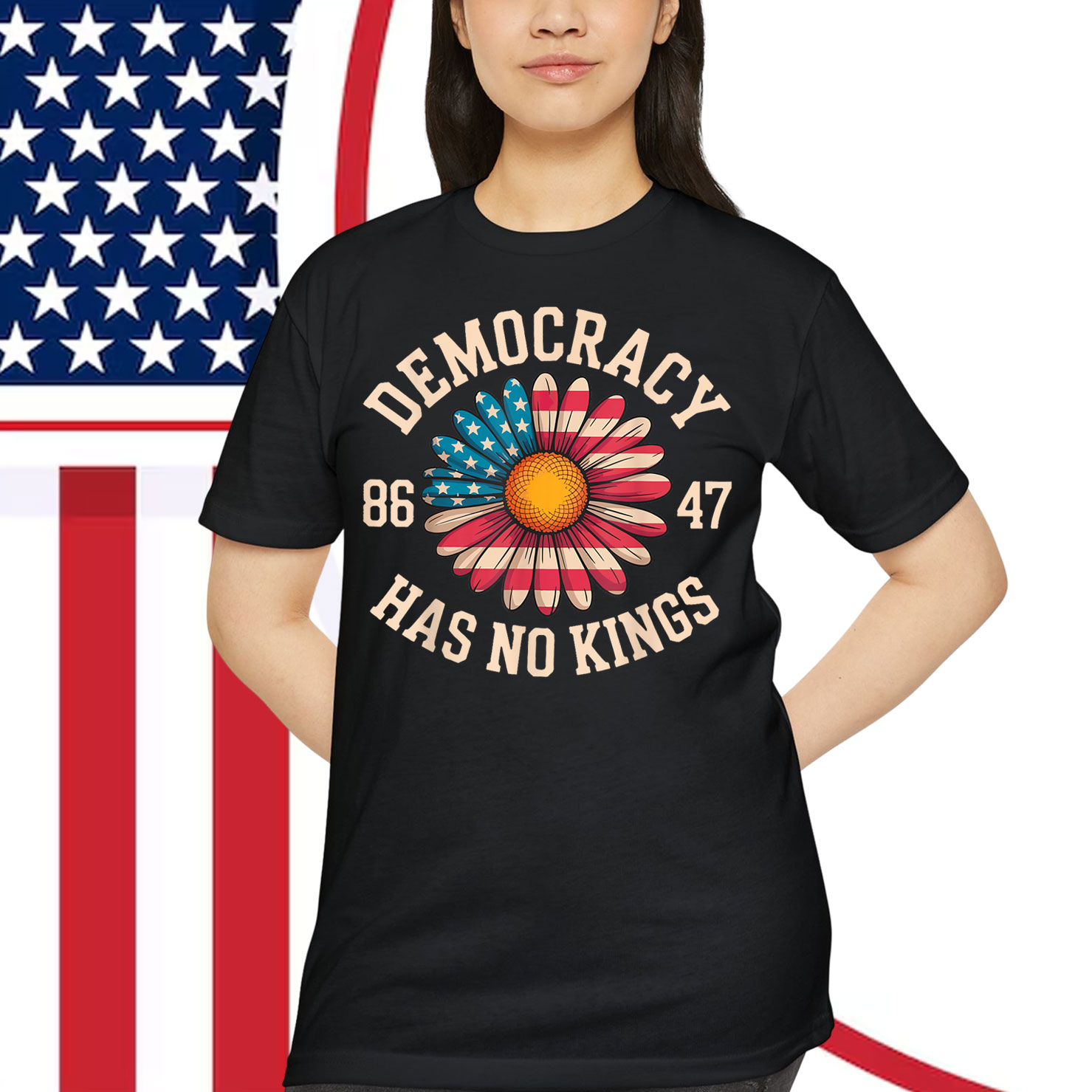 Democracy Has No Kings Funny Protest Resist T-Shirt