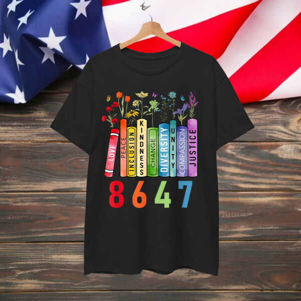 Equal Rights Book Flower Anti Trump Feminist T-Shirt