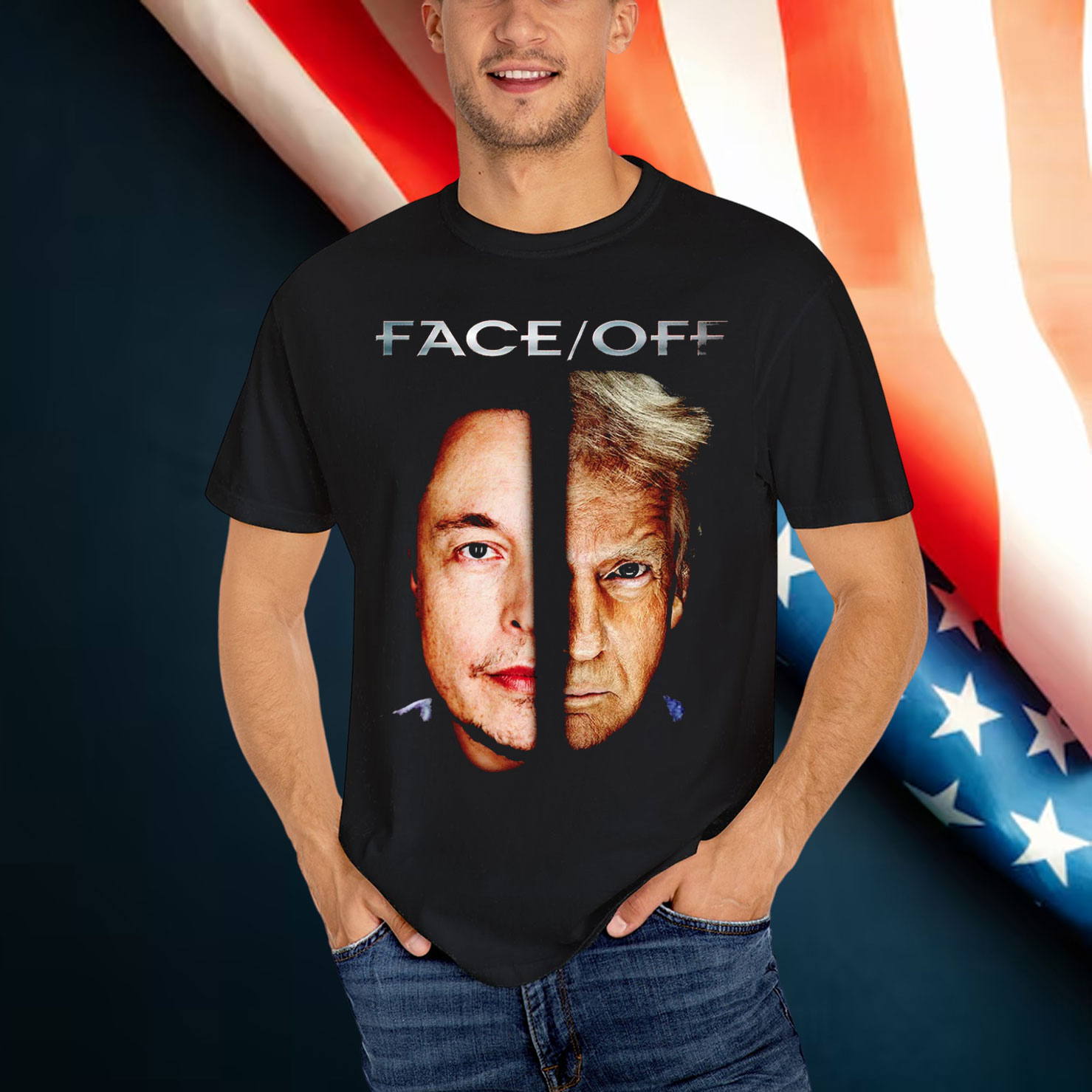 Face Off Elon Vs Trump T-Shirt