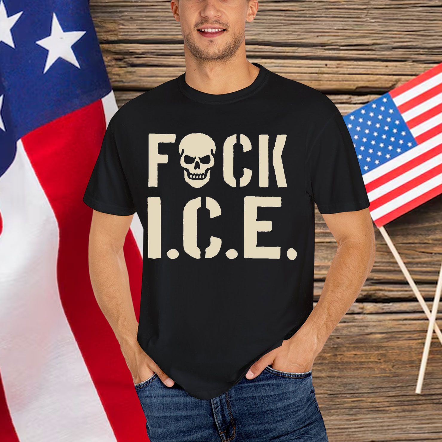 Fuck ICE Skull Shirt